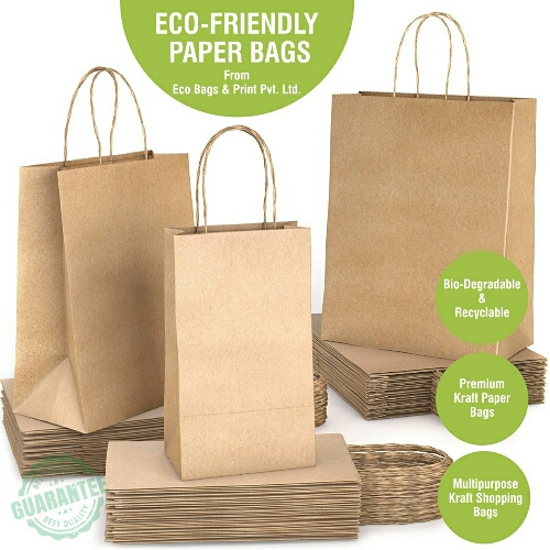 Kraft Paper Bags of 6.5x8.5x3 inch size