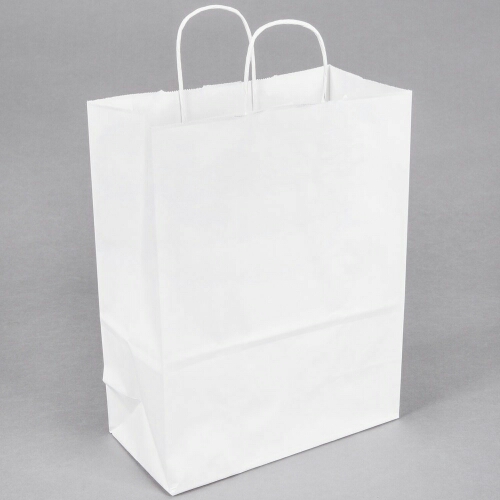 white paper bag of 6.5x8.5x3.5 inch size